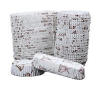 Lurrose 200pcs Heat-Resistant Pet Cupcake Baking Liners Paper Muffin Cups and Boat Shape Wrappers for Baking and Party Decorations