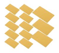 Lurrose 200pcs Metal Business Card Blanks Gold Laser Engraving Blanks for DIY Name Plates Tags Sublimation and Stamping with Smooth Surface for Precise Custom Logos