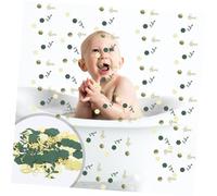 Lurrose 200pcs Paper Leaf Hexagon Love Confetti for Wedding Party Decoration Biodegradable Table Decor with Gold Card Love and Beige Green Hexagon Shapes for Engagement and Birthday