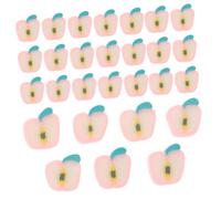 Lurrose 200pcs Polymer Clay Fruit Spacer Beads for Jewelry Making Large Hole Flat Beads for DIY Bracelets Lightweight Charms for Crafting Accessories