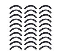 Lurrose 200pcs Silicone Eyelash Curler Refill Pads Soft Black Replacement Strips Flexible and No Hurt to Eyelashes Suitable for Eye Lash Curlers