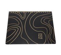 Lurrose 2026 Weekly Monthly Planner A4 Spiral Bound Professional Organizer Notebook with Gold Foil Lines Daily Habit Journal Academic Year Agenda for Office and School