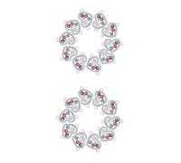Lurrose 20pcs Alloy Evil Eye Heart Charms for Jewelry Making Small Leaf and Hand Shape Pendants for Bracelets and Necklaces DIY Crafting Accessories with Bright Silver Finish