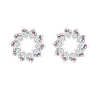Lurrose 20pcs Alloy Evil Eye Heart Charms for Jewelry Making Small Leaf Palm Eye Pendants for Bracelets Necklaces DIY Crafting Findings Bright Silver Protection Accessories