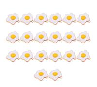 Lurrose 20pcs Alloy Omelette Shape Pendants DIY Jewelry Accessories Creative Omelette Design Charms for Necklace and Crafting Supplies