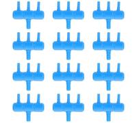 Lurrose 20pcs Aquarium Oxygen Pump Splitter Valve 3-way 8mm to 4mm Air Flow Distributor for Fish Tank Air Control Plastic Airline Accessories