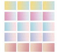 Lurrose 20pcs Color Gradient Date Month Index Sticky Labels for Organizing, Classification Tabs with Summer Hues, Note Page Labels for Office and School Supplies