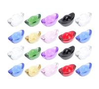 Lurrose 20pcs Crystal Yuan Bao Ornaments Feng Shui Golden Ingots Home Office Desk Decorations 2.5cm Glass Wealth Ingots Lucky Collectible Accents