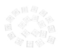 Lurrose 20pcs Keycaps Set for Mechanical Gaming Keyboard, High Transparency Replacement Key Caps for Backlit Switches, Keyboard Accessory for PC Enthusiasts