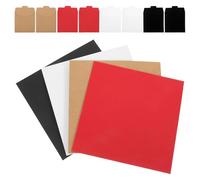 Lurrose 20pcs Kraft Paper CD Dvd Sleeves Set with 4 Colors (red, Black, White, Natural) 5pcs Each, Cardboard Media Storage Envelopes for Cds, Dvds, and Vinyl Records Organizer