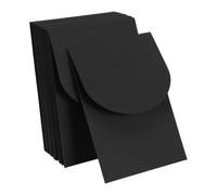 Lurrose 20pcs Paper Envelopes for Invitations in Black, Letter Size 7 Inches, Smooth Writing Surface, Bulk Use for Highend Events and Business Correspondence