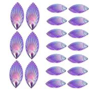 Lurrose 20Pcs Peacock Purple Resin Shell Charms Miniature Shiny Shell Ornaments for DIY Phone Case Decor Lightweight Craft Decorations for Jewelry Cards Vases and Wedding Accessories
