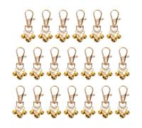 Lurrose 20Pcs Pet Collar Bells for Dogs and Cats, Small Metal Sound Bells Hanging Charms for Training and Decoration, Keychain Pendant Accessories for Puppy Kitten Collars