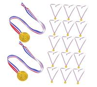 Lurrose 20pcs Ribbon Medals Plastic Winner Awards for Sports Events Talent Shows Parties Classroom Rewards Comfortable Necklaces Prizes for Boys