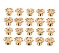 Lurrose 20PCS Rose Gold Rose Flower Cabinet Knobs and Drawer Handles Set, Plastic 33mm 25mm Dresser Knobs for Cabinets, Cupboards, Wardrobes, Decorative Furniture Pulls for Home Use