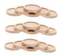 Lurrose 20pcs Round Wood Pendant Jewellery Base Tray with 35mm Outer Diameter and 30mm Inner Diameter for DIY Jewelry Making and Resin Crafts, Simple and Stylish Rustic Design