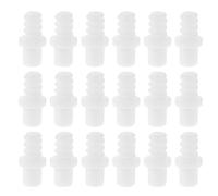 Lurrose 20pcs Self-Locking Plastic Toilet Brush Handle Connector Threaded Adapter for Replacement Brush Head Attachment Compatible with 12.7mm Poles, Bathroom Cleaning Tool Accessory
