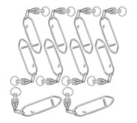 Lurrose 20pcs Stainless Steel Snap Swivels Quick Release Connector | Cross Lock Design, Silver Finish, Active Sessions and Underwater Terrains, Waters Use, Wear Resistance