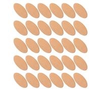 Lurrose 20pcs Unfinished Oval Wood Slices 2mm Thick, 30x60mm Wooden Craft Pieces for DIY Wedding Ornaments, Rustic Wooden Cutouts for Arts and Crafts Projects