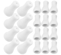 Lurrose 20pcs White Plastic Blind Pull Cord Knobs Replacement Ends for Roller Shades Window Blinds Drawstring Toggle Suitable for Home Window Treatment