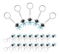 Lurrose 24pcs Blue Mini Astronaut Keychains PVC Soft Cartoon Spaceman Bag Pendants Cute Space Backpack Charms Classroom Rewards Prizes Goodie Bag Fillers