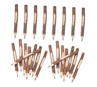 Lurrose 24pcs Branch Pencil Pencils with Bark Rustic Wood Bark Fun for Woodland Tree Rustic Twig Wood Brown Wooden