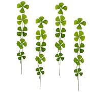 Lurrose 24pcs Dried Four Leaf Clover Pressed Plant Specimen for DIY Scrapbooking Nail Decor Photo Frame 15-20mm Size
