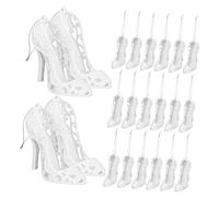 Lurrose 24pcs High Heel Shoes Shape Christmas Tree Hanging Pendants for Party Decoration Xmas Tree Ornament Supplies for Year Party Backdrop