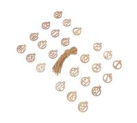 Lurrose 24pcs/kit Unique Christmas Number Cutout Tags Wooden Pendant for Decorations Christmas Hanging Number Tag