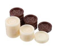 Lurrose 24Pcs Plastic Chess and Backgammon Pieces for Draughts Board Game, Includes Round Game Counters Suitable for Family Night