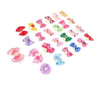 Lurrose 25pcs Adorable Dog Bows Made of Cloth, Small Puppy Hair Bows with Elastic Bands for Grooming Accessories, Suitable for Rabbits and Horses, Pet Accessory Color