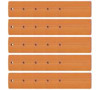 Lurrose 25pcs DIY Bamboo Rectangular Keychain Pendants Simple Appearance Stamping Pendants Can Be Written and Painted for Crafting