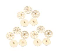 Lurrose 25Pcs Natural Wood Gyro Unfinished DIY Craft for Portable Hand Eye Coordination Spinning Tops Non Toxic Wooden Childrens for Creative Play and Learning