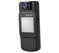 Lurrose 2k Body Worn Camera with Rotatable Lens High-definition Video Recorder for Outdoor Sports and Security Portable Back Clip Design Black