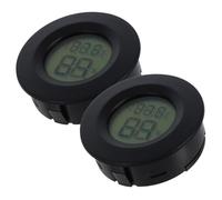 Lurrose 2pc Digital Indoor Hygrometer and Set with Temperature Display in Celsius, Abs Material Mini for Office and Warehouse Use