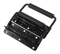 Lurrose 2pcs 125mm Black Spring Loaded Drop Handles Heavy Duty Metal Pull Handles for Toolbox, Cabinet, and Storage Case Replacement with Folding Carry Design for Portable Chest