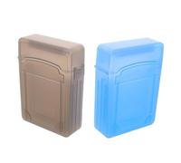 Lurrose 2pcs 2.5 Inch Hdd Organizer Box with Dual Layer Structure, Protective Hard Drive Case Enclosure Made of Plastic, Compact Design Suitable for Laptop Bag or Backpack