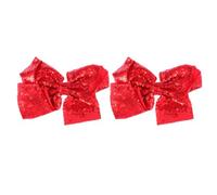 Lurrose 2pcs 20cm Red Sequin Bowknot Hair Clips Large Glitter Bow Barrettes for Decorative Hairpins Headdress Accessories