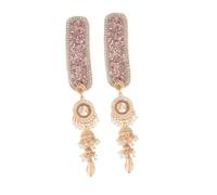 Lurrose 2pcs 2pcs Classic Rose Rhinestone Hair Clip with Tassel Dangle and Fine Teeth, Lightweight Zinc Alloy Barrette with Firm Grip, for Weddings and Daily Wear