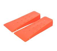 Lurrose 2Pcs 6-Inch Orange Plastic Felling Wedges with Spiked Tip, Small Logging Wedge for Tree Cutting, Woodcutting Chock Tool Suitable for Chainsaw and Garden Equipment