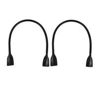 Lurrose 2pcs 60cm Black Pu Leather Strap for Tote Bag, One-Shoulder Handbag and Wrist Handle Replacement Straps, DIY Purse Making Accessories for Women