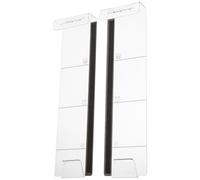 Lurrose 2pcs Acrylic Memo Board for Computer Monitor 30×8×3cm, Side Screen Reminder Notes Pads for Office Desk, Left and Right Foldable Message Boards