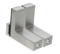 Lurrose 2pcs Adjustable Glass Shelf Brackets for Thick Shelves Brushed Chrome Support with Wall Mount Secure and Stable Hardware for Home Decor Bathroom Cabinets