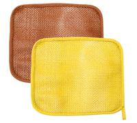 Lurrose 2pcs African Net Exfoliating Back Scrubber Bath Shower Sponge Body Scrubber Cloth for Dead Skin Removal and Deep Cleansing, Dual-Layer Nylon Mesh Suitable for Daily Use Random