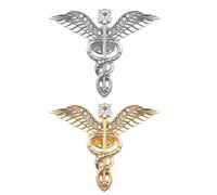 Lurrose 2pcs Angel Wing Lapel Pin Party Brooch Pin Fashion Alloy Practical Strong Brooches for Birthday Stage Performances