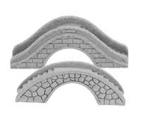 Lurrose 2pcs Aquarium Stone Arch Bridge Ornaments Miniature Underwater Landscaping Decor for Fish Tank, Vintage Garden Bridge Models for Aquarium Supplies and Terrarium Accessories