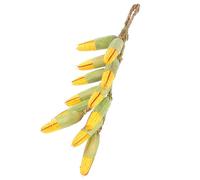 Lurrose 2pcs Artificial Corn Hanging Strings Green Fake Corn Cob Ornaments Farm Wall Decoration Photography Props for Restaurant and Home Décor