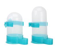 Lurrose 2pcs Automatic Bird Feeder and Drinking Feeder for Small Birds and Parrots, Plastic Material, Save Water Design, Suitable for Cage Use, Will Not Hurt Pet's Mouth Random Color