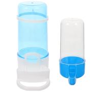 Lurrose 2pcs Automatic Bird Water Feeder and Drinker Bowl Set, Small 200ml Large 415ml Poultry Feeding Container, Cage Accessory for Chickens and Pet Birds