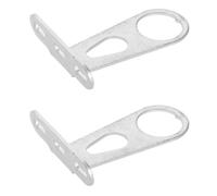Lurrose 2pcs Bike Light Mounting Bracket for Bicycle Front Fork and Rear Basket, Silver Iron Material with Stable Attachment and Universal Compatibility for Cycling